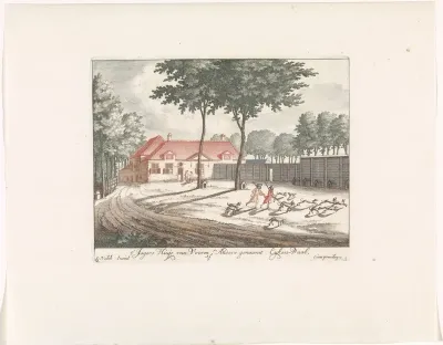Gezicht op het jagershuis van Soestdijk