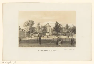 Gezicht op het Janskerkhof in Utrecht