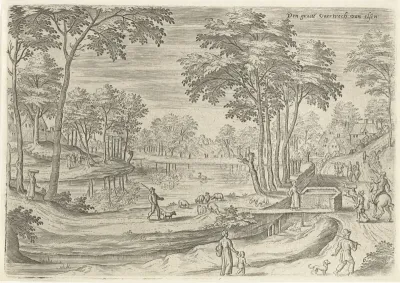Gezicht op het kanaal van Elsene