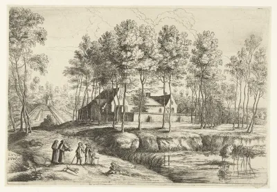 Gezicht op het kapucijnenklooster te Tervueren