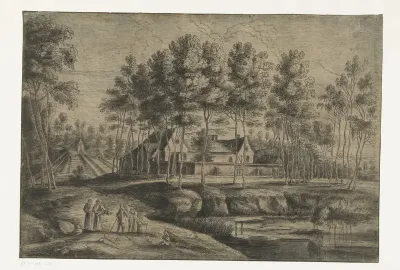 Gezicht op het kapucijnenklooster te Tervuren