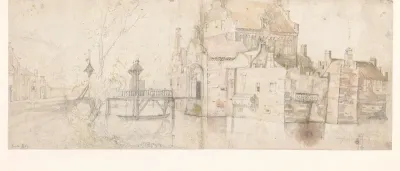 Gezicht op het kasteel Cantecroy (?)