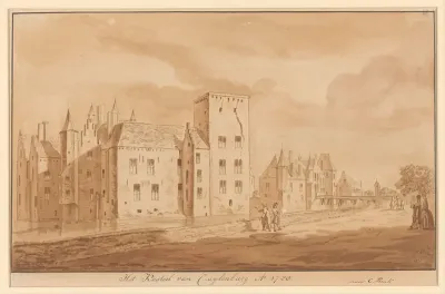 Gezicht op het Kasteel Culemborg, 1728