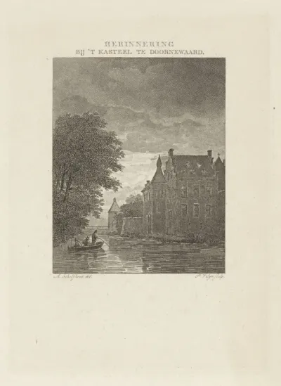 Gezicht op het kasteel Doorwerth