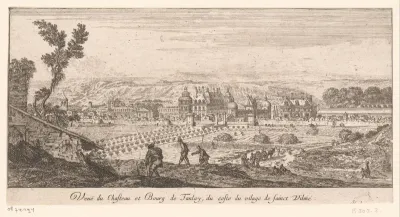 Gezicht op het kasteel en de burcht van Tanlay