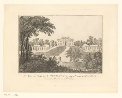 Gezicht op het kasteel Ginhoven te Wuustwezel