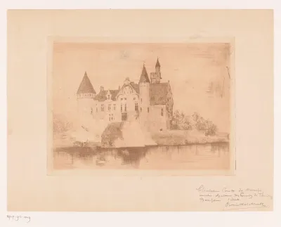 Gezicht op het kasteel Marnix de Sainte-Aldegonde in Bornem