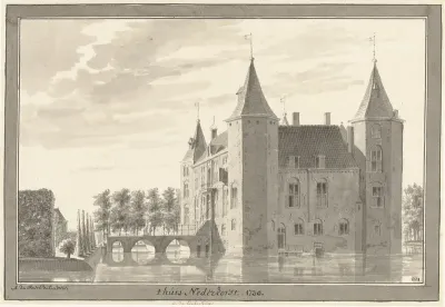Gezicht op het kasteel Nederhorst te Nederhorst den Berg
