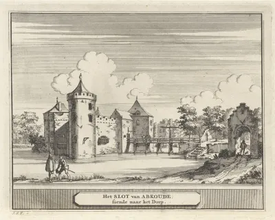 Gezicht op het kasteel te Abcoude