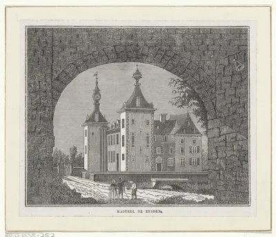 Gezicht op het kasteel te Eijsden
