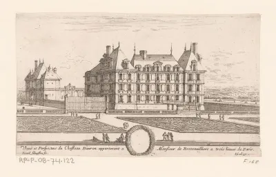 Gezicht op het kasteel van Avron