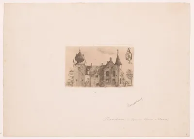 Gezicht op het kasteel van baron Henri van Havre