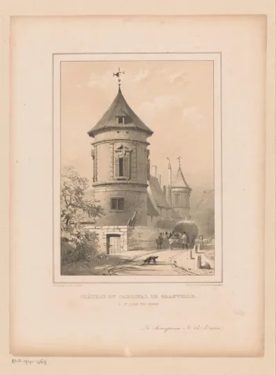 Gezicht op het Kasteel van de Twee Torens in Sint-Joost-ten-Node