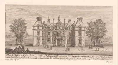 Gezicht op het kasteel van Fresne