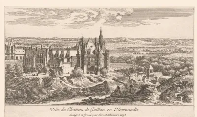 Gezicht op het kasteel van Gaillon