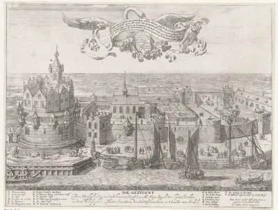 Gezicht op het kasteel van Gorinchem
