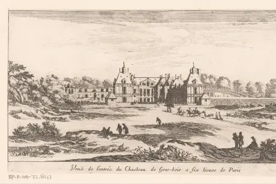 Gezicht op het kasteel van Grosbois