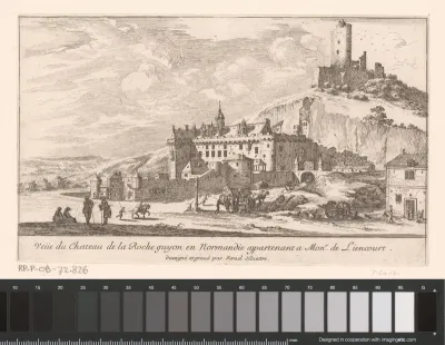 Gezicht op het kasteel van La Roche-Guyon