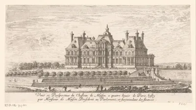 Gezicht op het kasteel van Maisons