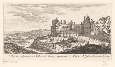 Gezicht op het kasteel van Meudon