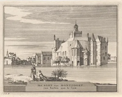 Gezicht op het kasteel van Montfoort