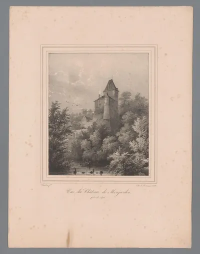 Gezicht op het kasteel van Montjardin