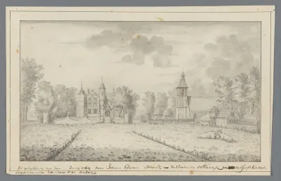 Gezicht op het kasteel van Oosterwijk