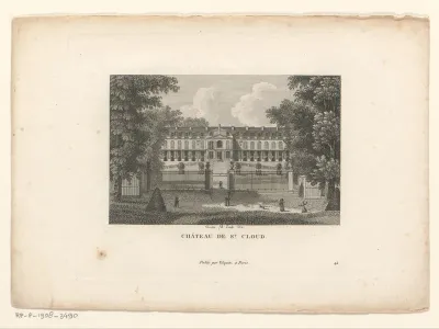 Gezicht op het Kasteel van Saint-Cloud