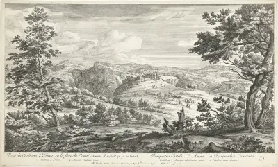 Gezicht op het kasteel van Sainte Anne