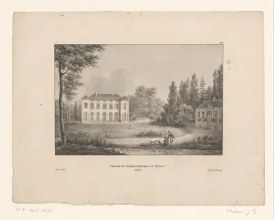 Gezicht op het kasteel van Schiplaken