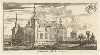 Gezicht op het kasteel van Schoten