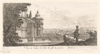 Gezicht op het kasteel van Tanlay met tuinen