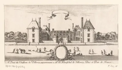 Gezicht op het kasteel van Villeroy