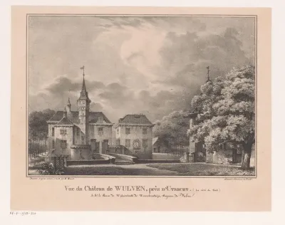 Gezicht op het Kasteel Wulven bij Utrecht