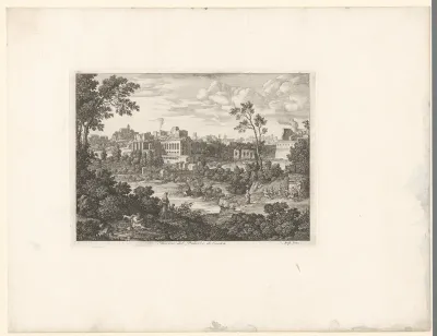 Gezicht op het keizerlijk paleis op de Palatijn in Rome