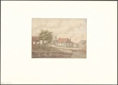 Gezicht op het Kerkpad vanaf de Lijnbaansgracht