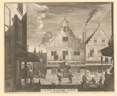 Gezicht op het Kistenmakerspand te Amsterdam