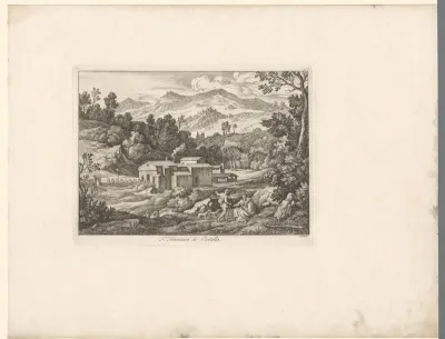 Gezicht op het klooster San Francesco gelegen in Civitella