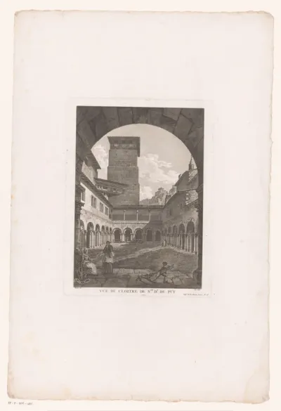 Gezicht op het klooster van de kathedraal van Le Puy-en-Velay