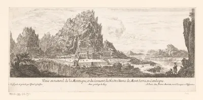 Gezicht op het klooster van Montserrat