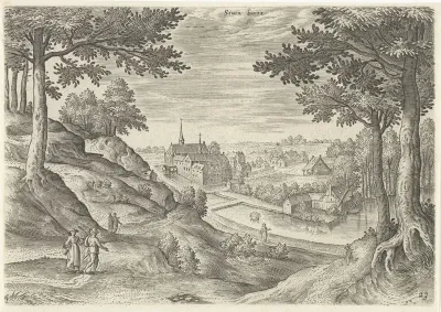 Gezicht op het klooster van Zevenborren