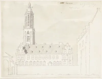 Gezicht op het Koningshuis en kerk van Rhenen