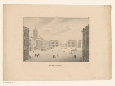 Gezicht op het Koningsplein te Brussel