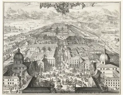 Gezicht op het koninklijk jachtpaleis in Turijn
