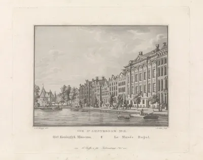 Gezicht op het Koninklijk Museum te Amsterdam