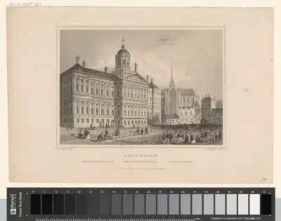 Gezicht op het Koninklijk Paleis in Amsterdam