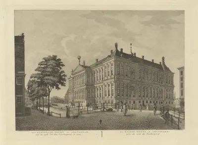 Gezicht op het Koninklijk Paleis te Amsterdam