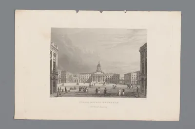 Gezicht op het Koninklijk Paleis te Brussel