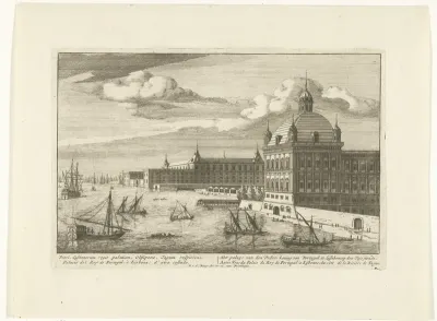 Gezicht op het Koninklijk Paleis te Lissabon