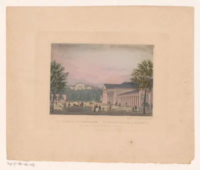 Gezicht op het Kurhaus bij Wiesbaden